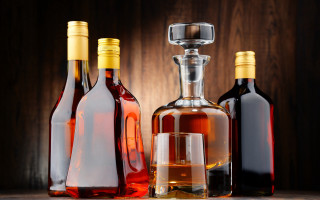 Liquor bottles still life product - cao zhibai free wallpaper