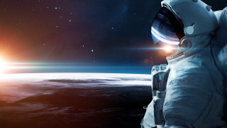 Astronaut sun stars distant planet - an astronaut free wallpaper