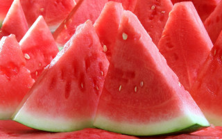 Watermelon slices green stem summer - summer free wallpaper