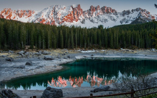 Mountain lake forest autumn waterfall - carlo carlone free wallpaper