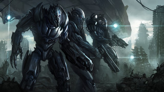 Sci fi warrior robotic weapon - fi character free wallpaper