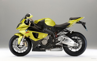 Yellow motorcycle gray wall digital - a yellow motorcycle free wallpaper