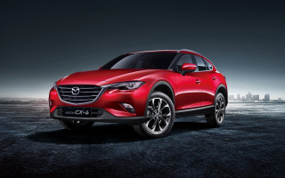 Red mazda cx3 parking lot - free cars wallpaper