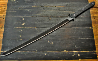 Knife wooden table black handle - end free wallpaper