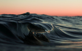 Wave breaking sunset pink sky - sky in the background free wallpaper for desktop