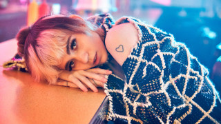 Woman heart tattoo knife bare - her hand and a knife free wallpaper