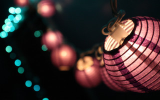 Lights string glowing bokeh blurry - bruce munro free wallpaper