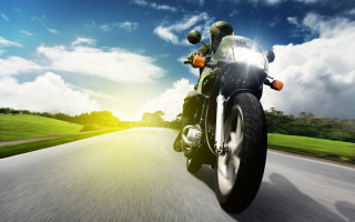 Motorcycle motion blur sunlight road - a motorcycle free wallpaper