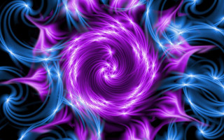 Purple blue spiral black background - spiral design free wallpaper