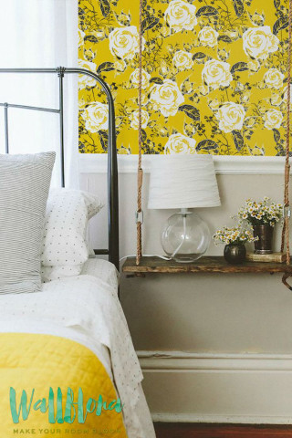 Bedroom yellow flower wallpaper swing - free spring wallpaper for mobile