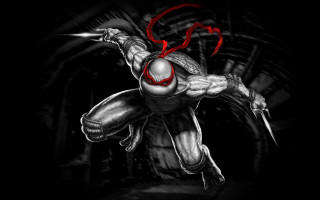 Spiderman sword armor red lines - a spider man free wallpaper