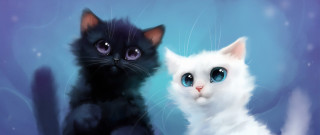 Gothic animal painting blue eyes - a painting free wallpaper