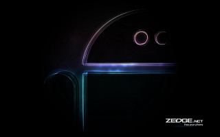 Futuristic door circular lights black - a neon light free wallpaper