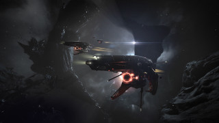 Sci fi spaceship dark cave - its nose free wallpaper