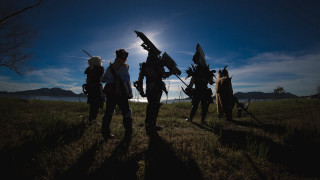 Group people field sky sun - final free wallpaper