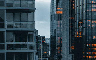 City skyline night cyberpunk bridge - arlington nelson lindenmuth free wallpaper