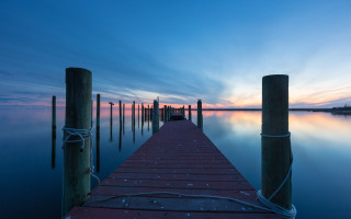 Hudson river sunset mountain lake - wide angle len free wallpaper
