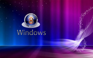 Purple blue background window8 logo - a window 8 logo free wallpaper