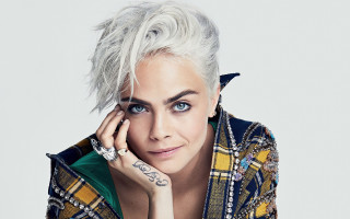 White hair green shirt portrait - white hair free wallpaper for desktop