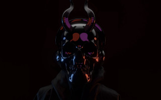 Horned man glowing horns red - vanita free wallpaper for desktop