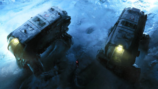 Snow military mecha vehicle space - mars ravelo and greg rutkowski free wallpaper