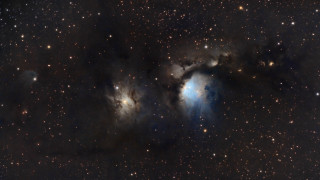 Large blue star cluster nebula - large star cluster in the sky free wallpaper