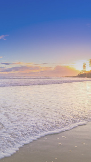 Beach surfboard sunset ocean walking - beach free wallpaper for mobile