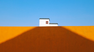Hill building roof shadow minimalist - christian macnevin free wallpaper for desktop