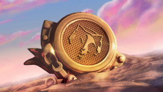 Golden dragon rock desert sunset - a rock in the desert free wallpaper