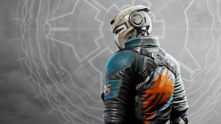 Futuristic man helmet honeycomb hexagon - a futuristic suit free wallpaper