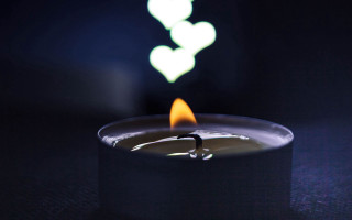 Romantic candle heart shaped candlestick - a candle free wallpaper