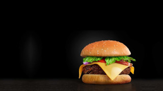 Burger cheese lettuce 3d render - a hamburger free wallpaper