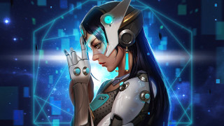Futuristic woman robot hand cyberpunk - stanley artgerm lau free wallpaper