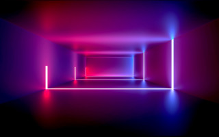 Neon room black floor red - evariste vital luminai free wallpaper
