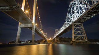 Bridge night lights sky tiltshift - christo free wallpaper