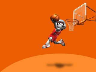 Basketball player jumping dunking basket - the basket free wallpaper