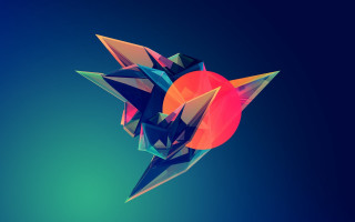 Colorful abstract sun bird 3d - liam brazier free wallpaper
