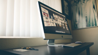 Computer monitor desk window curtains 2 - top of a desk next free wallpaper