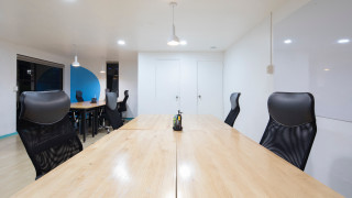 Long table black chairs wine - a blue wall free wallpaper for desktop