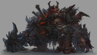 Giant monster horns backlegs gray - a giant monster free wallpaper for desktop