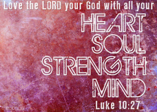 Heart soul strength mind letterism - a bible verse free wallpaper