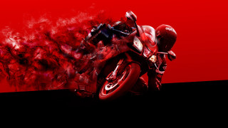 Motorcycle red background black border - white border free wallpaper for desktop