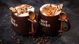 Hot chocolate mugs marshmallows pretzels - hot chocolate free wallpaper