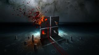 Blood red object poles red - center free wallpaper for desktop