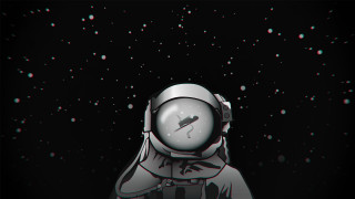 Astronaut starry sky milkyway aurora - a man in a space suit free wallpaper
