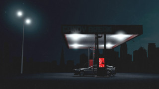 Gas station red light night - a gas station free wallpaper