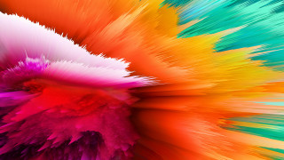 Colorful abstract feathers 3d generative - the center of the image free wallpaper