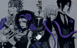 Anime characters top hat purple - their neck free wallpaper