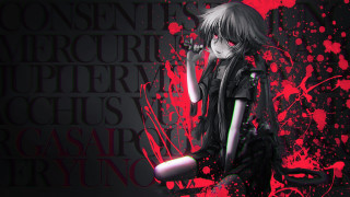 Girl black dress red splatters - gapmoe yandere grimdark free wallpaper for desktop