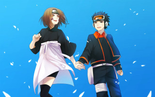 Anime characters holding hands snow - the snow together free wallpaper for desktop